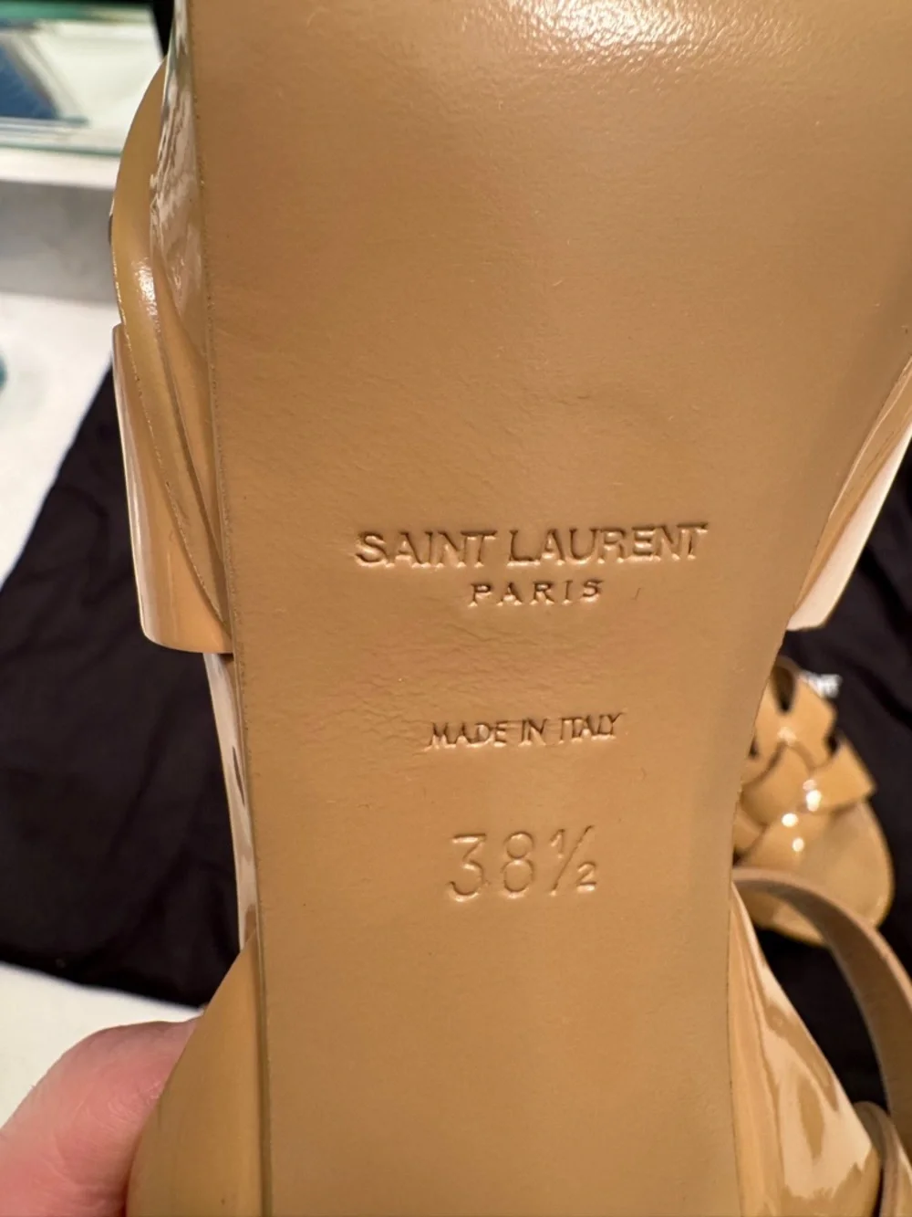Saint Laurent Tribute Patent Leather Platform Heels - Picture 7 of 10